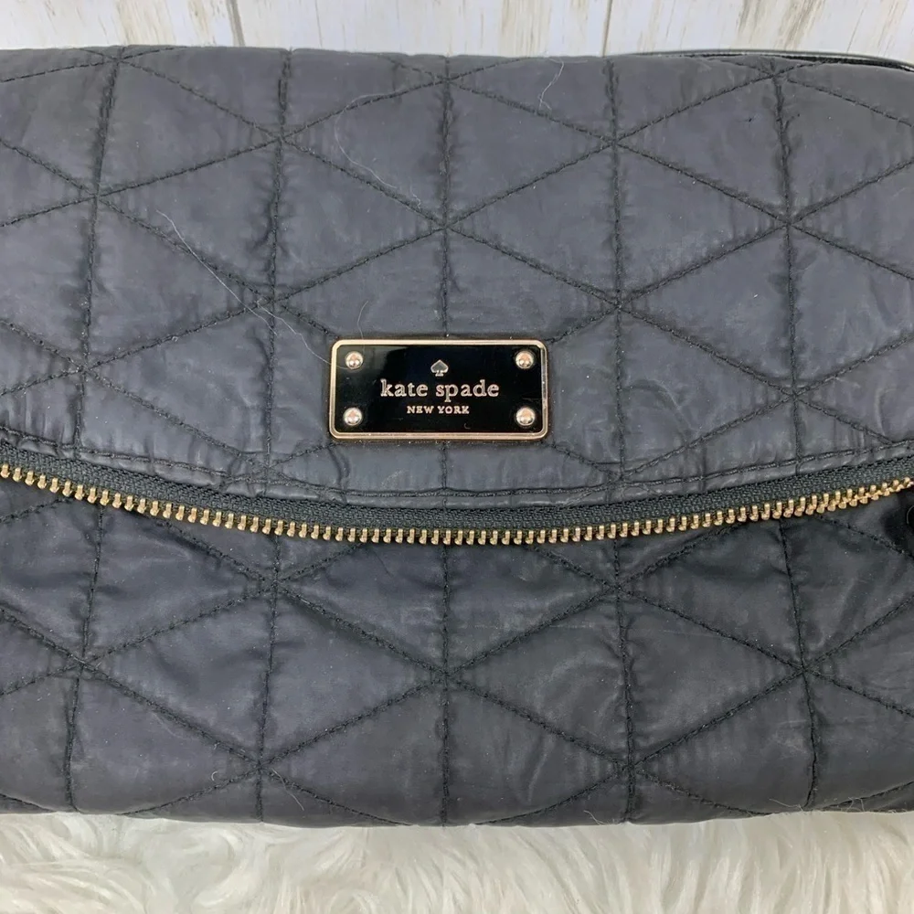 Kate Spade Quilted Flap Purse – Black – Convertible Shoulder/Handbag